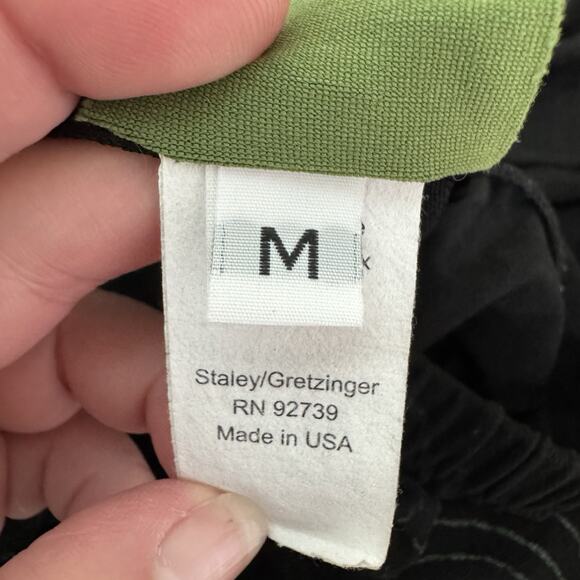 JG's Mad Lab Pants Womens Medium Black Painted Geometric Langenlook Artsy Button - Picture 5 of 13